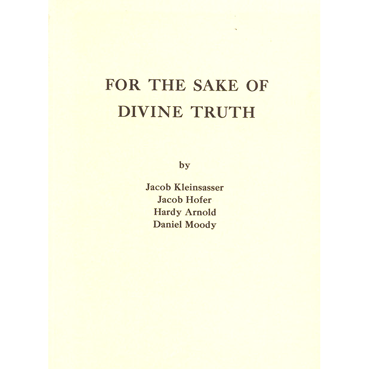 For the Sake of Divine Truth